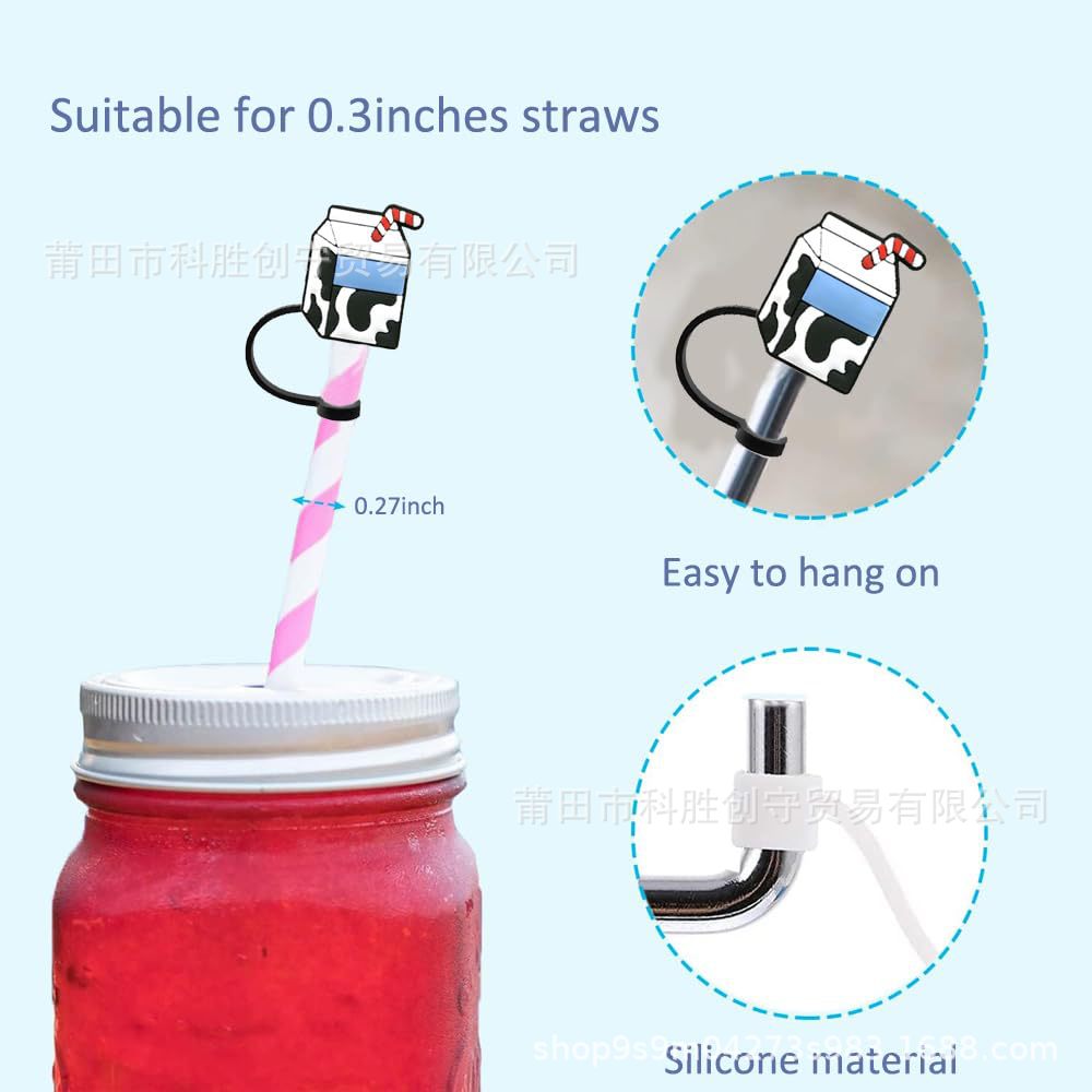 Wholesale 5pcs/pack Cartoon straw cover Creative straw cap